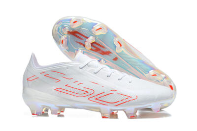 Adidas F50 Elite FG Firm Ground Soccer Cleats - White/White/Solar Red