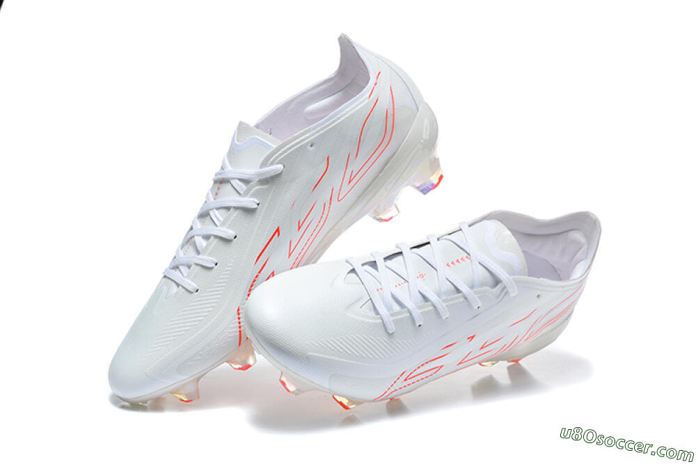 Adidas F50 Elite FG Firm Ground Soccer Cleats - White/White/Solar Red 6