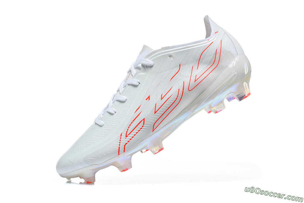 Adidas F50 Elite FG Firm Ground Soccer Cleats - White/White/Solar Red 8