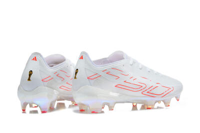 Adidas F50 Elite FG Firm Ground Soccer Cleats - White/White/Solar Red