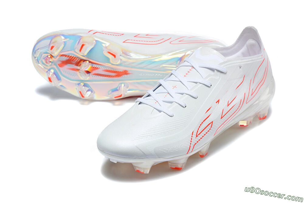 Adidas F50 Elite FG Firm Ground Soccer Cleats - White/White/Solar Red 3