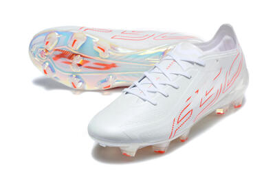 Adidas F50 Elite FG Firm Ground Soccer Cleats - White/White/Solar Red