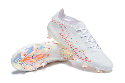 Adidas F50 Elite FG Firm Ground Soccer Cleats - White/White/Solar Red