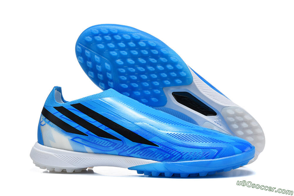 Adidas F50 Pro Laceless TF Artificial Turf Soccer Shoes - Blue/Lucid Blue/Core Black 1
