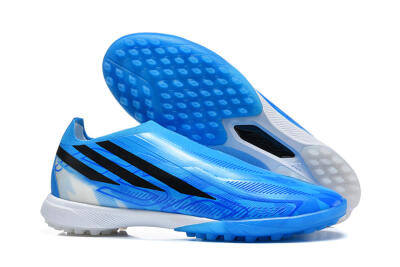 Adidas F50 Pro Laceless TF Artificial Turf Soccer Shoes - Blue/Lucid Blue/Core Black