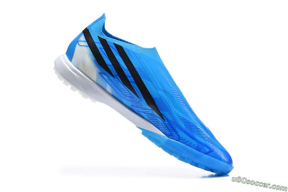 Adidas F50 Pro Laceless TF Artificial Turf Soccer Shoes - Blue/Lucid Blue/Core Black 7