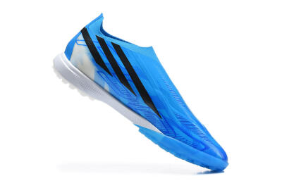 Adidas F50 Pro Laceless TF Artificial Turf Soccer Shoes - Blue/Lucid Blue/Core Black