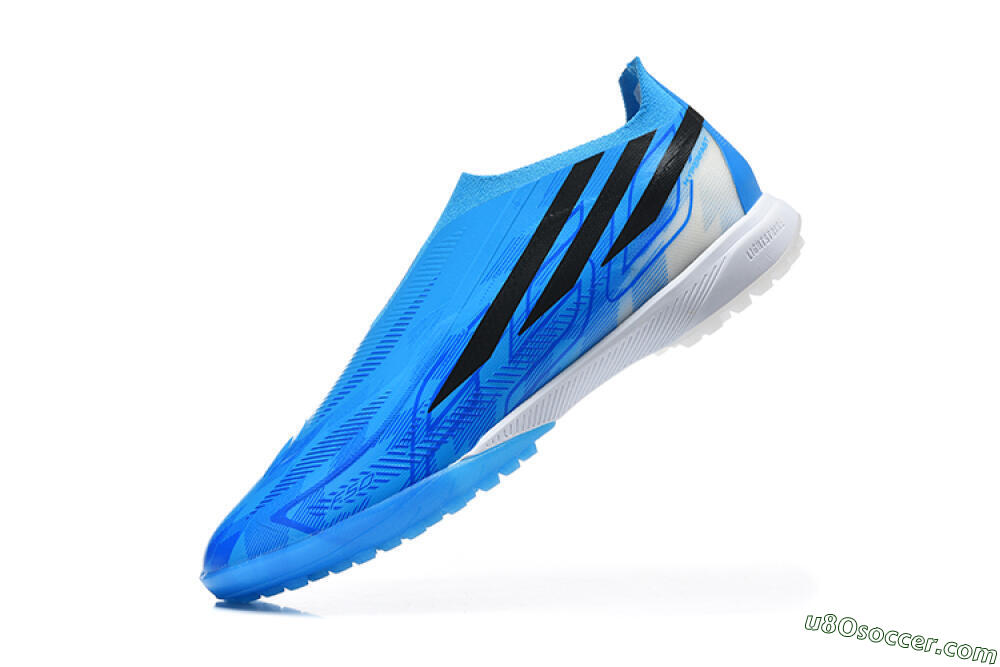 Adidas F50 Pro Laceless TF Artificial Turf Soccer Shoes - Blue/Lucid Blue/Core Black 8