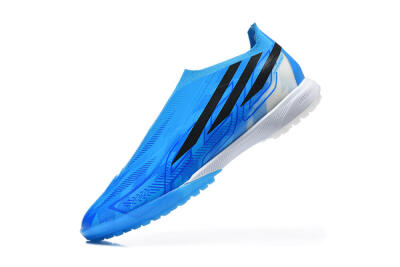 Adidas F50 Pro Laceless TF Artificial Turf Soccer Shoes - Blue/Lucid Blue/Core Black