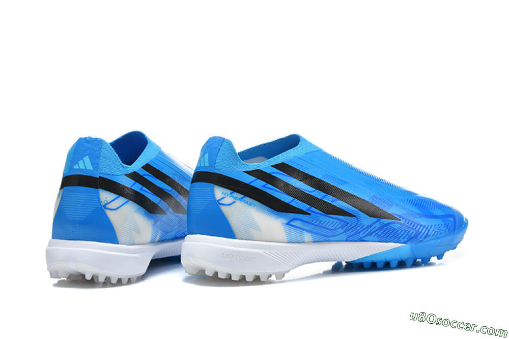 Adidas F50 Pro Laceless TF Artificial Turf Soccer Shoes - Blue/Lucid Blue/Core Black 9