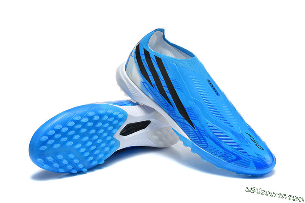 Adidas F50 Pro Laceless TF Artificial Turf Soccer Shoes - Blue/Lucid Blue/Core Black 4