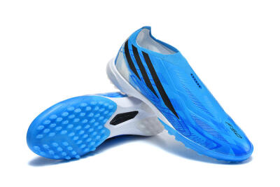 Adidas F50 Pro Laceless TF Artificial Turf Soccer Shoes - Blue/Lucid Blue/Core Black