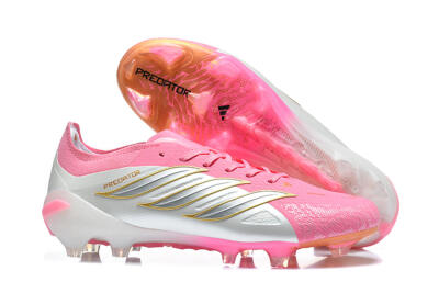 Adidas Predator 26 Elite FG Firm Ground Soccer Cleats - Pink/Berry Pink/Metallic Silver