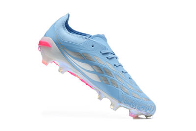Adidas Predator 26 Elite FG Firm Ground Soccer Cleats - Blue/Ice Blue/Metallic Silver