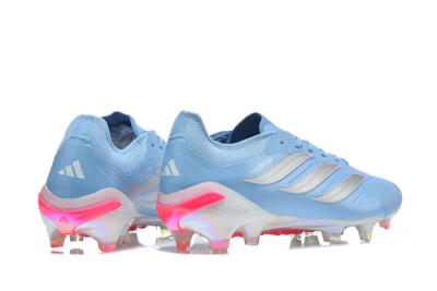 Adidas Predator 26 Elite FG Firm Ground Soccer Cleats - Blue/Ice Blue/Metallic Silver