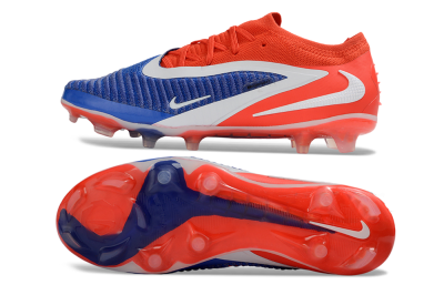 Nike Phantom 6 Elite Low FG Firm Ground Soccer Cleats - Red/Bright Crimson/Royal Blue