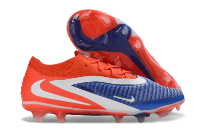 Nike Phantom 6 Elite Low FG Firm Ground Soccer Cleats - Red/Bright Crimson/Royal Blue