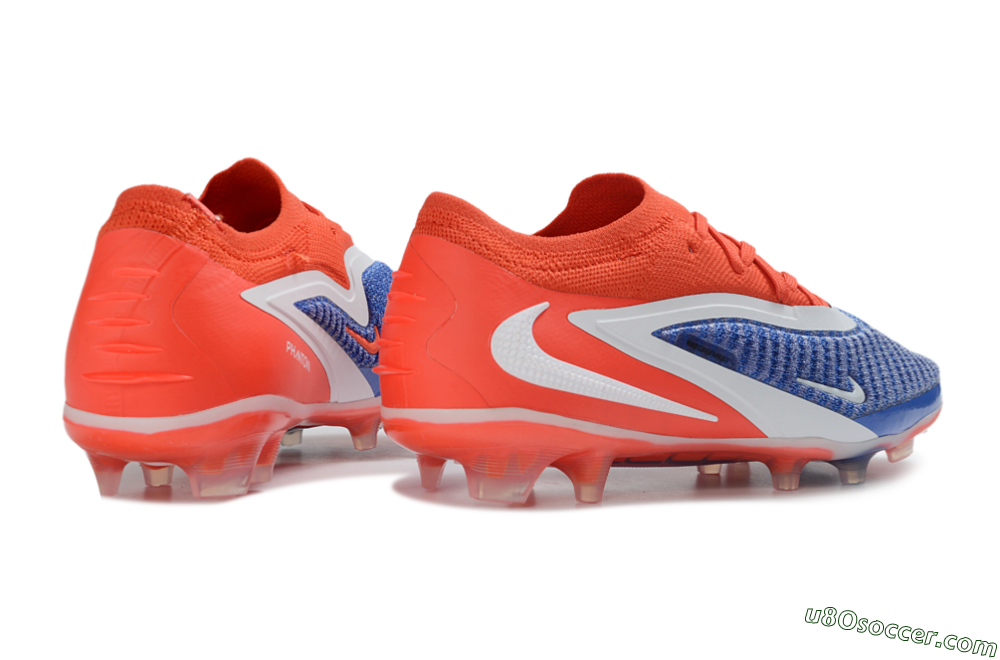 Nike Phantom 6 Elite Low FG Firm Ground Soccer Cleats - Red/Bright Crimson/Royal Blue 6