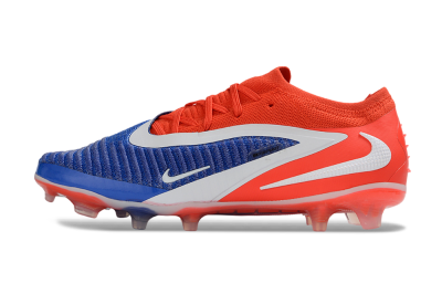 Nike Phantom 6 Elite Low FG Firm Ground Soccer Cleats - Red/Bright Crimson/Royal Blue