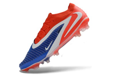 Nike Phantom 6 Elite Low FG Firm Ground Soccer Cleats - Red/Bright Crimson/Royal Blue
