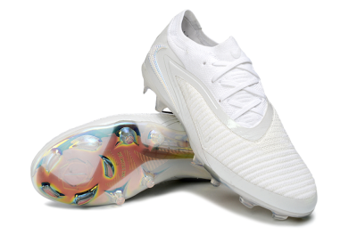 Nike Phantom 6 Elite Low FG Firm Ground Soccer Cleats - White/Pearlescent White/Iridescent Silver