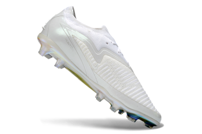 Nike Phantom 6 Elite Low FG Firm Ground Soccer Cleats - White/Pearlescent White/Iridescent Silver
