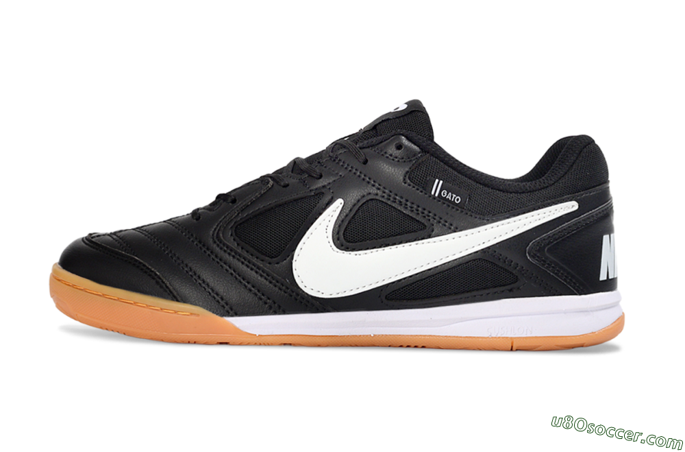 Supreme x Nike SB Gato IC Indoor & Futsal Soccer Shoes - Black/Black/Gum 2