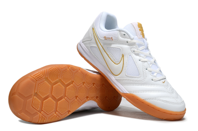 Supreme x Nike SB Gato IC Indoor & Futsal Soccer Shoes - White/Summit White/Metallic Gold