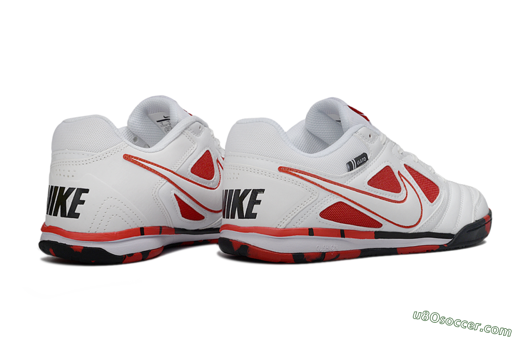 Supreme x Nike SB Gato IC Indoor & Futsal Soccer Shoes - White/White/University Red 6