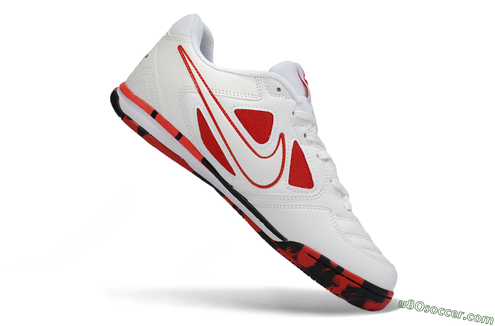Supreme x Nike SB Gato IC Indoor & Futsal Soccer Shoes - White/White/University Red 4