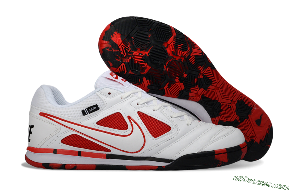 Supreme x Nike SB Gato IC Indoor & Futsal Soccer Shoes - White/White/University Red 1