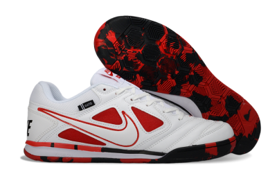 Supreme x Nike SB Gato IC Indoor & Futsal Soccer Shoes - White/White/University Red