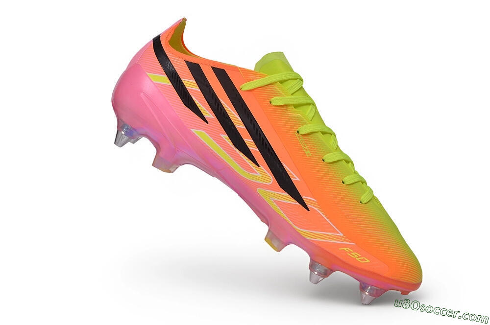 Adidas F50 Hyperfast Elite SG Soft Ground Soccer Cleats - Orange/Solar Red/Lucid Lemon 4