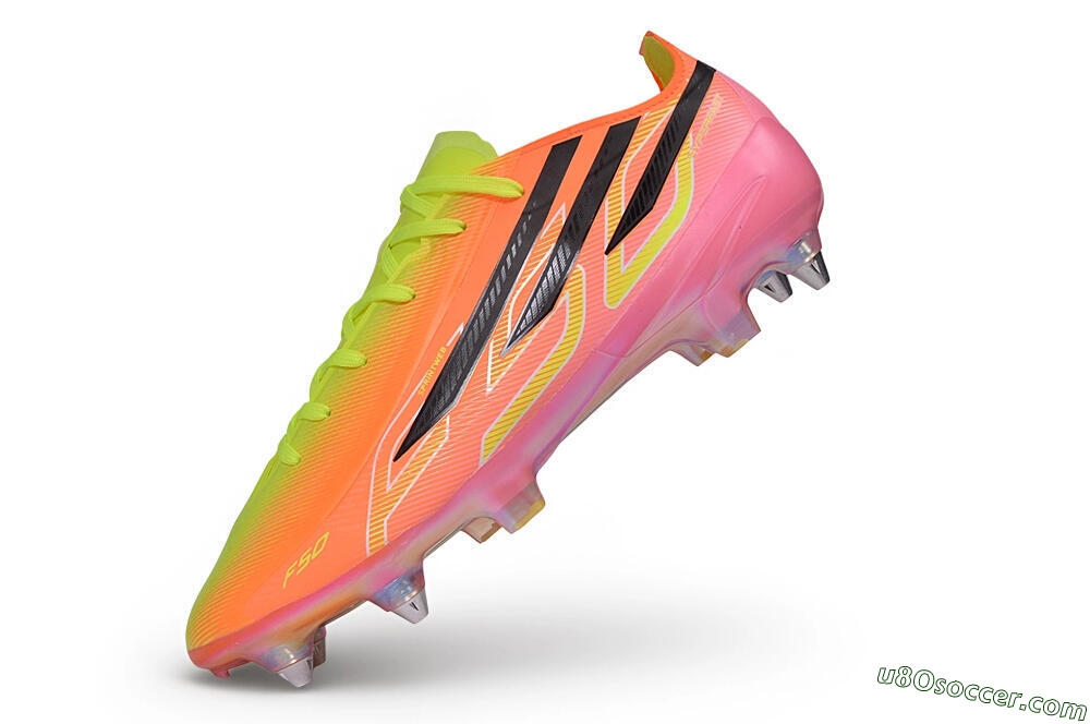 Adidas F50 Hyperfast Elite SG Soft Ground Soccer Cleats - Orange/Solar Red/Lucid Lemon 5