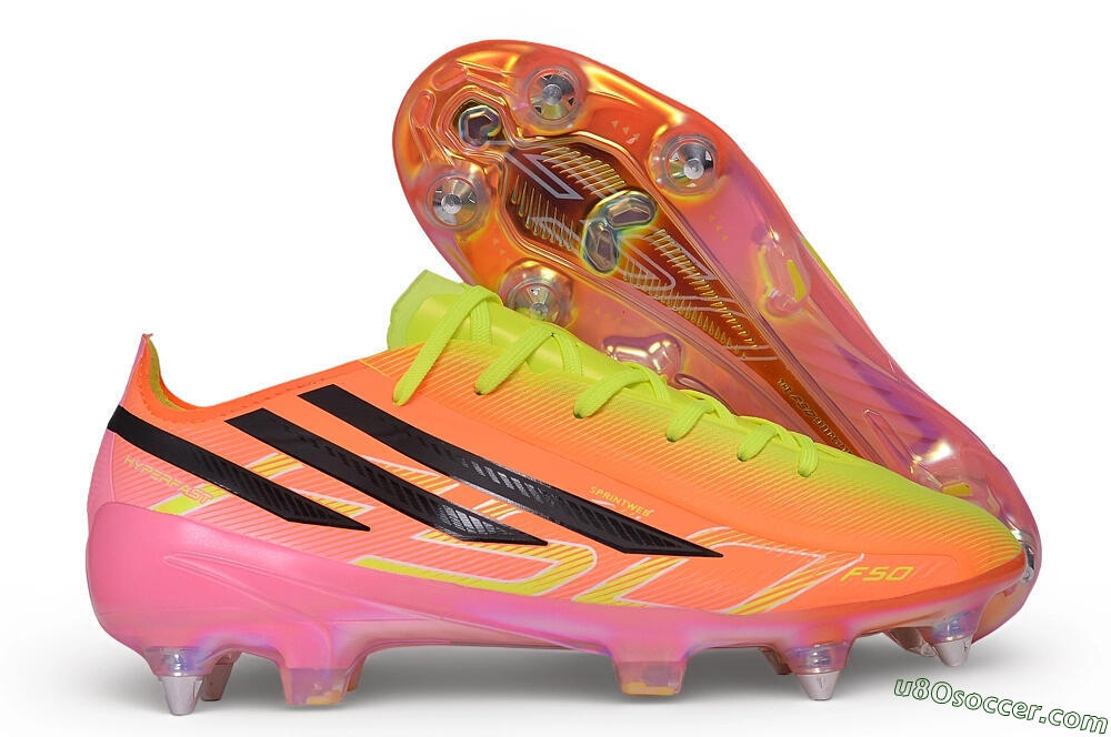 Adidas F50 Hyperfast Elite SG Soft Ground Soccer Cleats - Orange/Solar Red/Lucid Lemon 1
