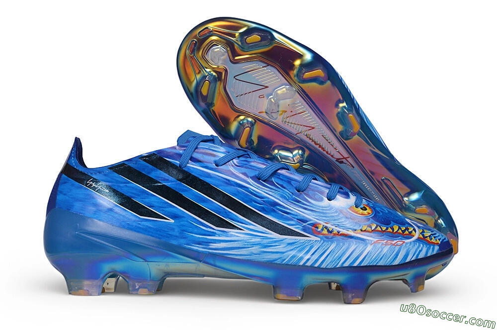 Adidas F50 Hyperfast Elite FG Firm Ground Soccer Cleats - Blue/Royal Blue/Iridescent Metallic 1