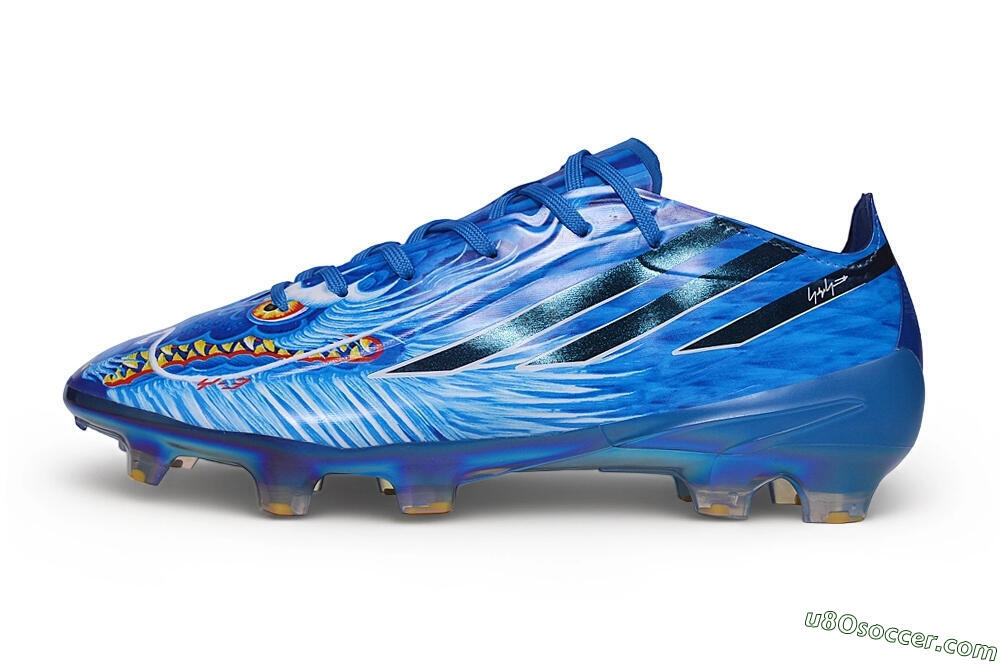 Adidas F50 Hyperfast Elite FG Firm Ground Soccer Cleats - Blue/Royal Blue/Iridescent Metallic 2
