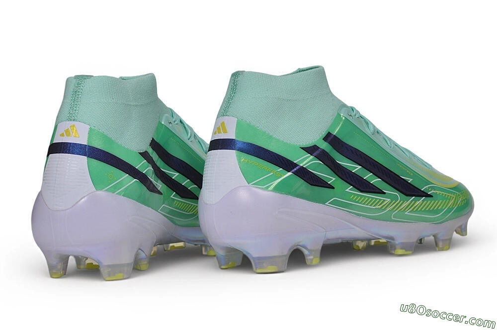 Adidas F50 Hyperfast Elite FG Firm Ground Soccer Cleats - Green/Mint Rush/Lucid Blue 6