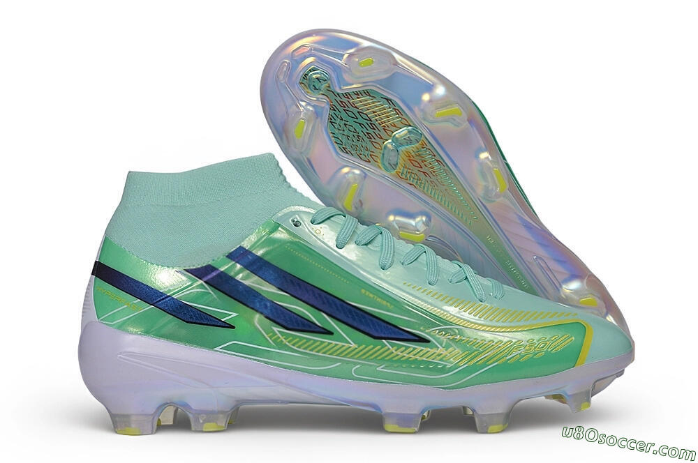 Adidas F50 Hyperfast Elite FG Firm Ground Soccer Cleats - Green/Mint Rush/Lucid Blue 1