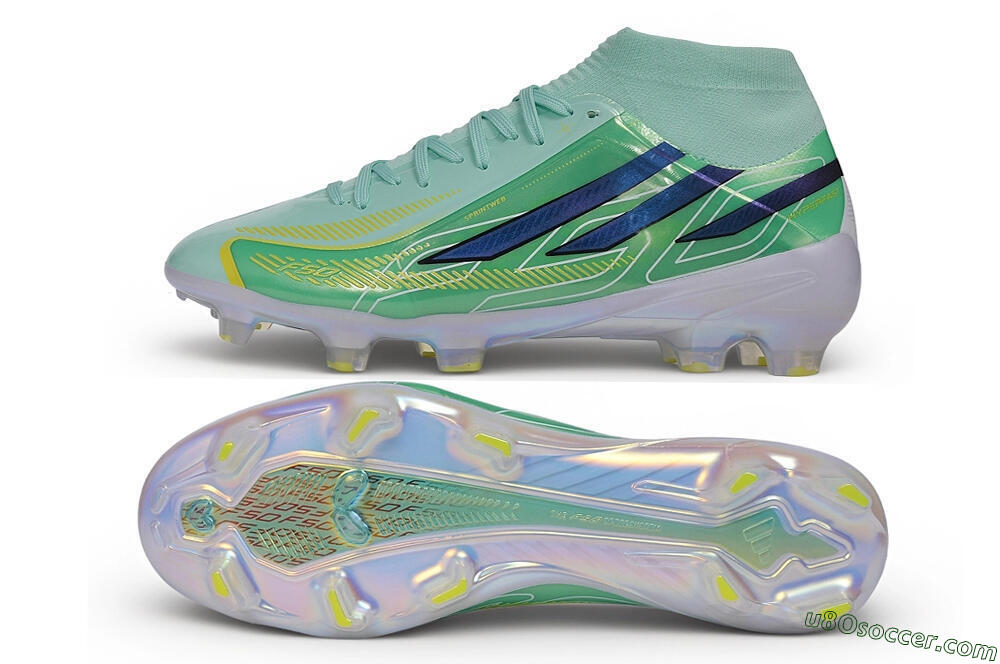 Adidas F50 Hyperfast Elite FG Firm Ground Soccer Cleats - Green/Mint Rush/Lucid Blue 0