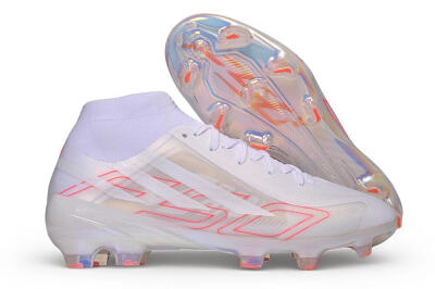 Adidas F50 Hyperfast Elite FG Firm Ground Soccer Cleats - White/Cloud White/Solar Red