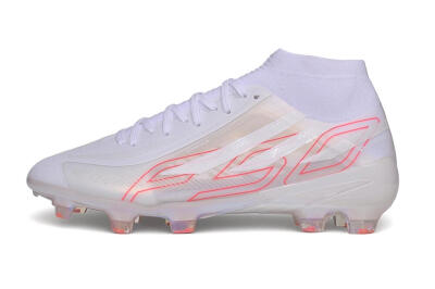 Adidas F50 Hyperfast Elite FG Firm Ground Soccer Cleats - White/Cloud White/Solar Red