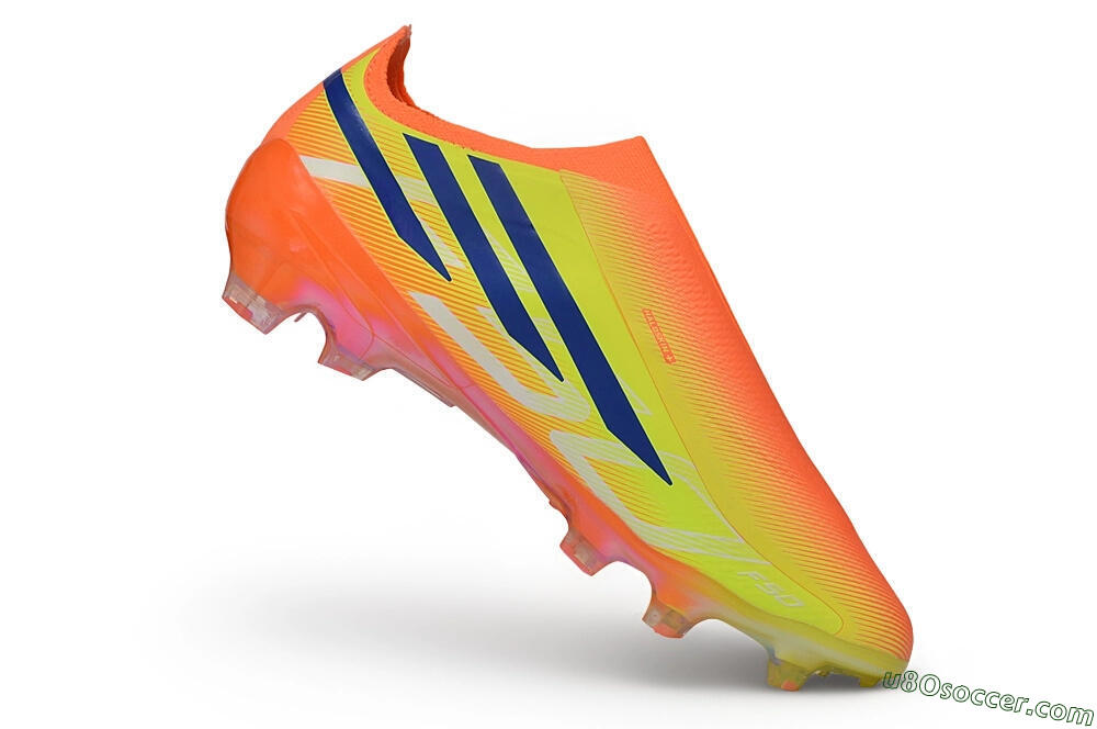 Adidas F50 Hyperfast Elite Laceless FG Firm Ground Soccer Cleats - Orange/Solar Orange/Lucid Lemon 4