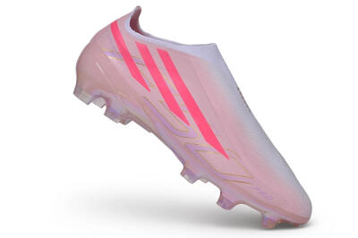 Adidas F50 Hyperfast Elite Laceless FG Firm Ground Soccer Cleats - Pink/Iridescent Pink/Flash Pink