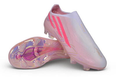 Adidas F50 Hyperfast Elite Laceless FG Firm Ground Soccer Cleats - Pink/Iridescent Pink/Flash Pink