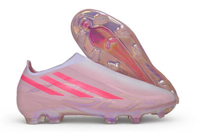 Adidas F50 Hyperfast Elite Laceless FG Firm Ground Soccer Cleats - Pink/Iridescent Pink/Flash Pink
