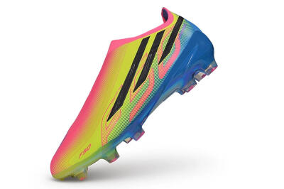 Adidas F50 Hyperfast Elite Laceless FG Firm Ground Soccer Cleats - Multicolor/Lucid Pink/Lucid Blue