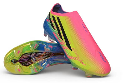 Adidas F50 Hyperfast Elite Laceless FG Firm Ground Soccer Cleats - Multicolor/Lucid Pink/Lucid Blue