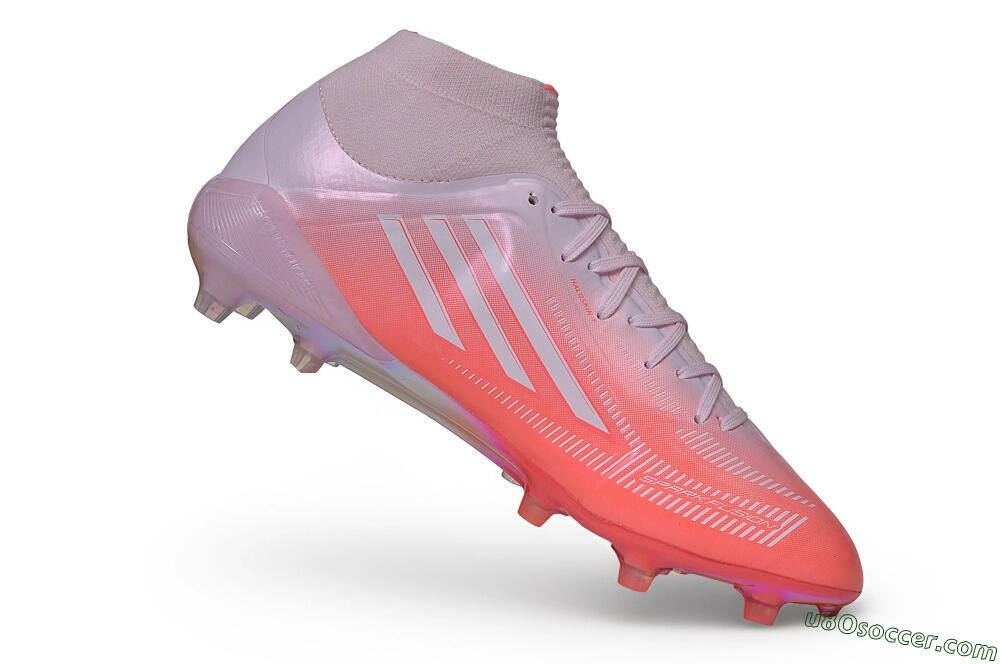 Adidas F50 Hyperfast Elite FG Firm Ground Soccer Cleats - Pink/Sunset Pink/Iridescent Violet 4