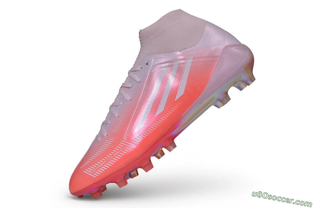 Adidas F50 Hyperfast Elite FG Firm Ground Soccer Cleats - Pink/Sunset Pink/Iridescent Violet 5